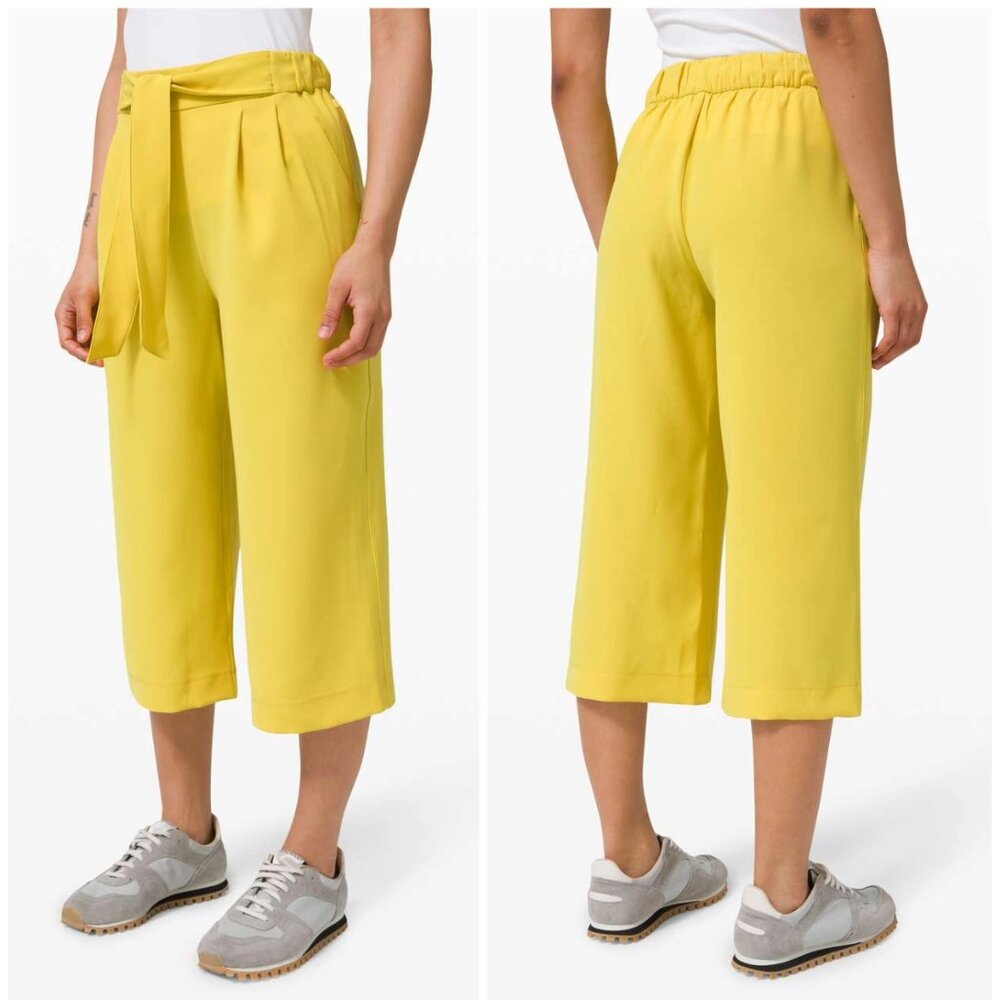 Lululemon Athletica Yellow Cropped Pants